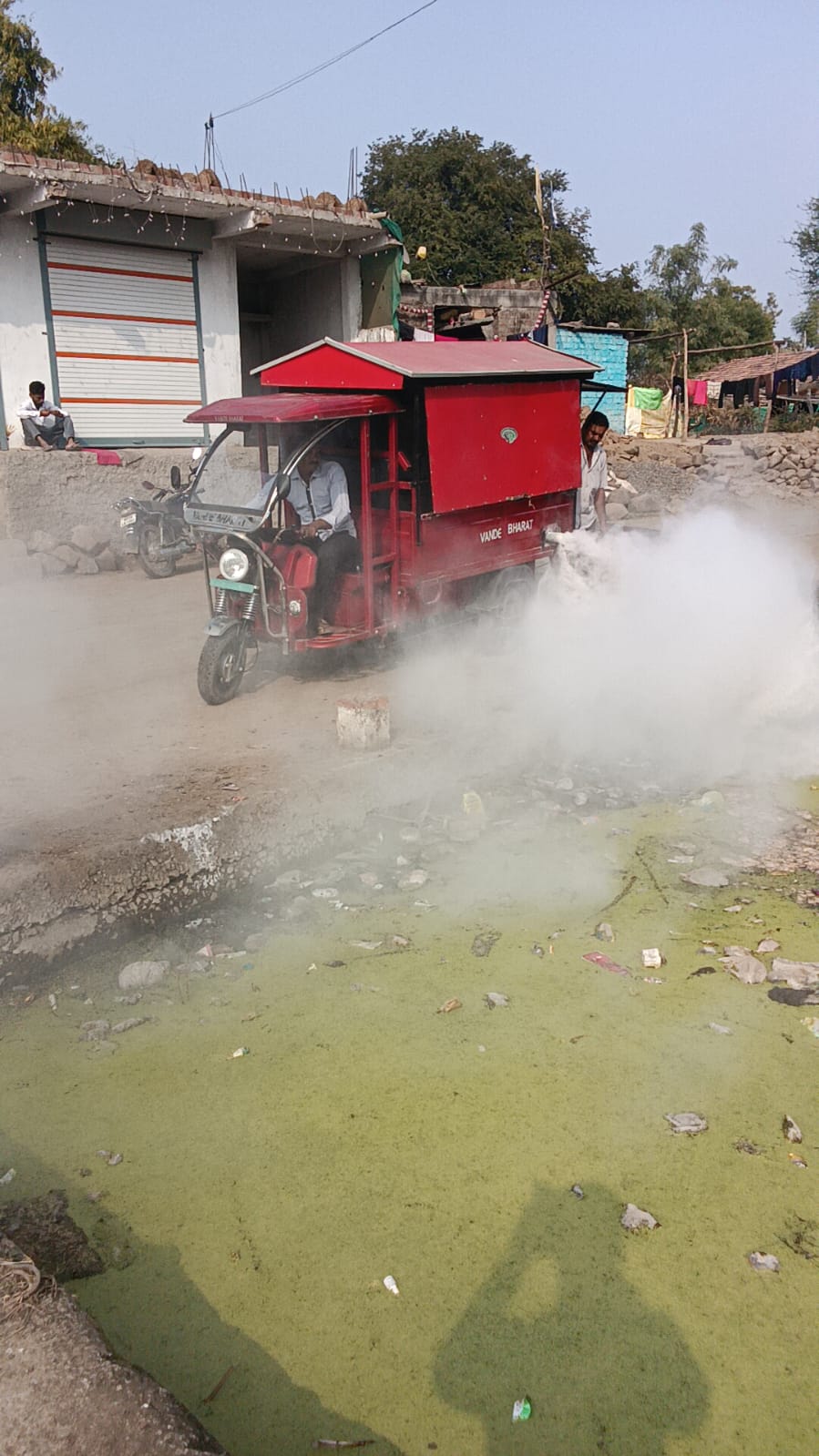 Farmer Using Machine
